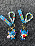 Kids Blue Alien Character Keychain Rakhi with Beaded Bracelet - Single pc