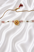 Rajasthani Borla / Rakhdi – Traditional Kundan Maang Tikka with Beaded Chain