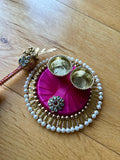 Mini Pooja Thali for Rakhi | Tilak Plate with Tilak Stick