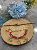 Red chain couple rakhi pair—Desi Luxe NZ