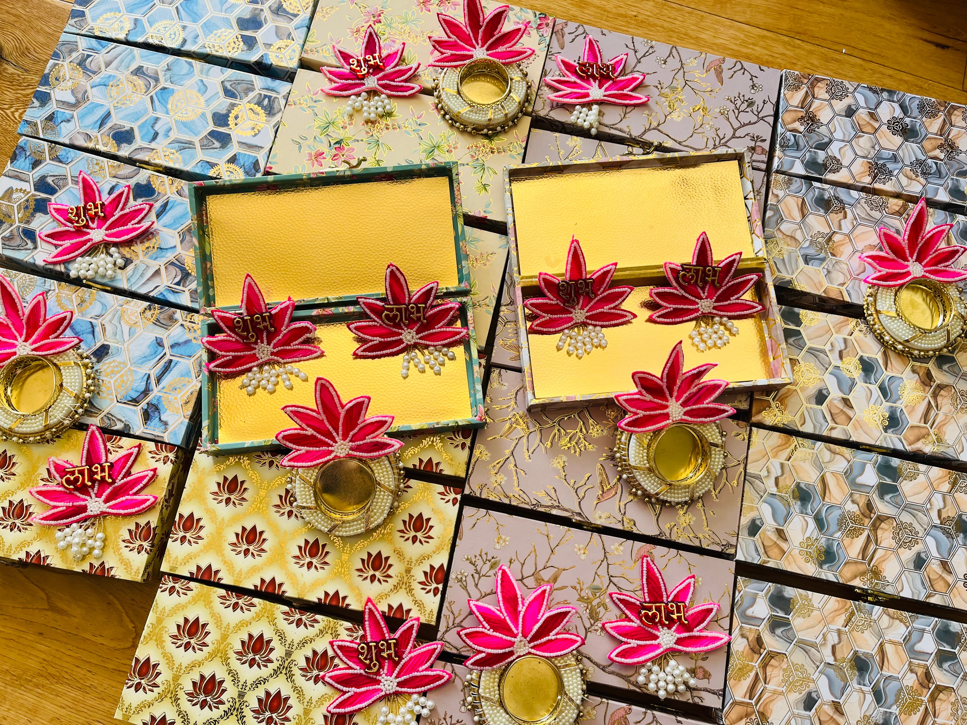 Lotus Shubh Labh and Tlight gift set