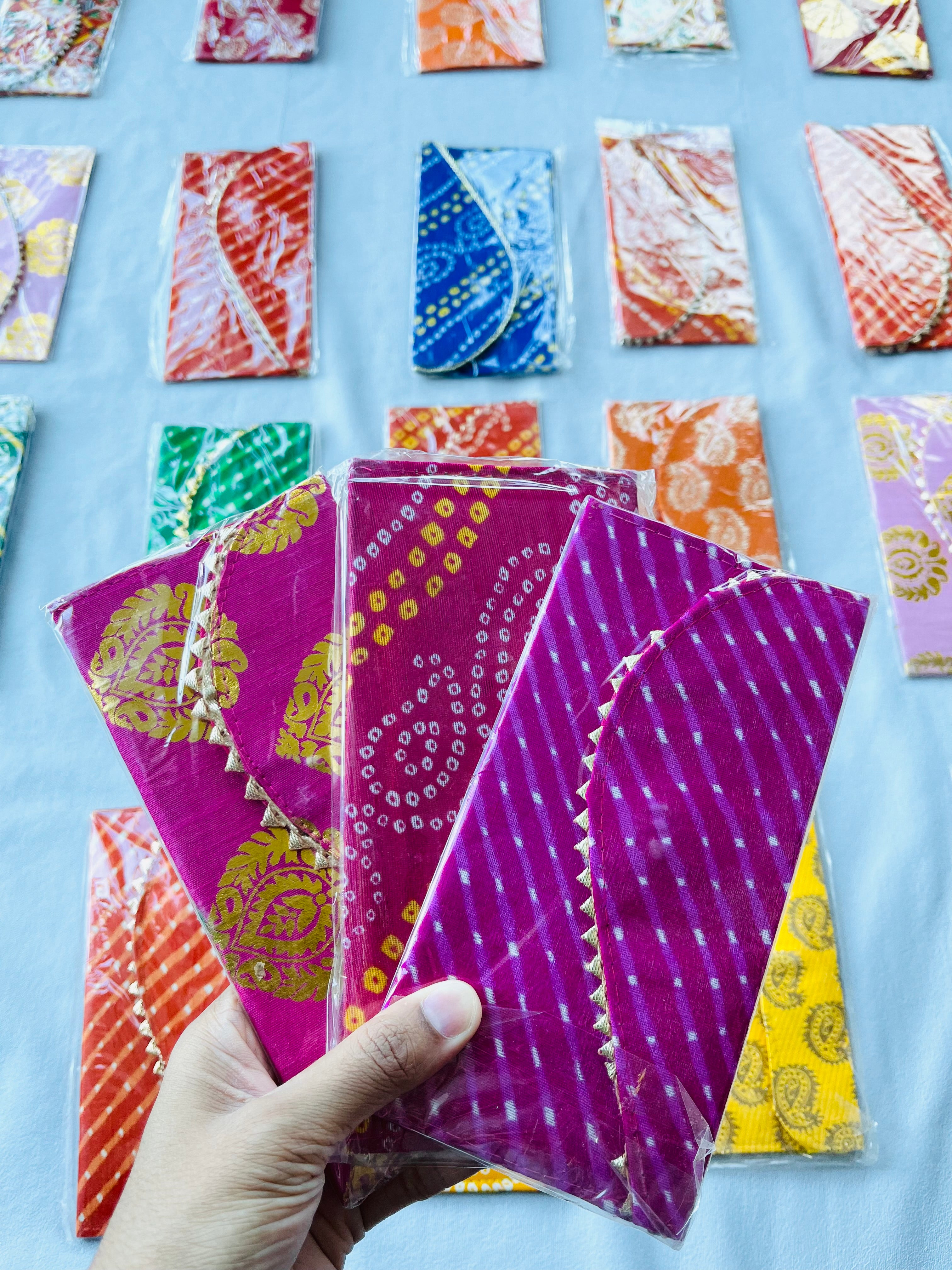 Traditional print Fabric Cash Envelopes
