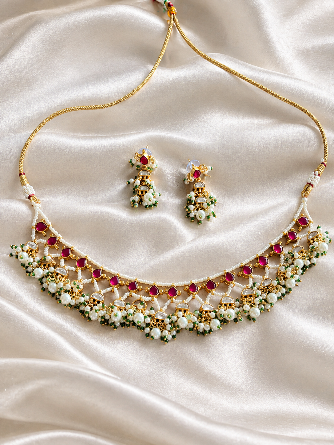 Pachi Kundan Royal Necklace Set