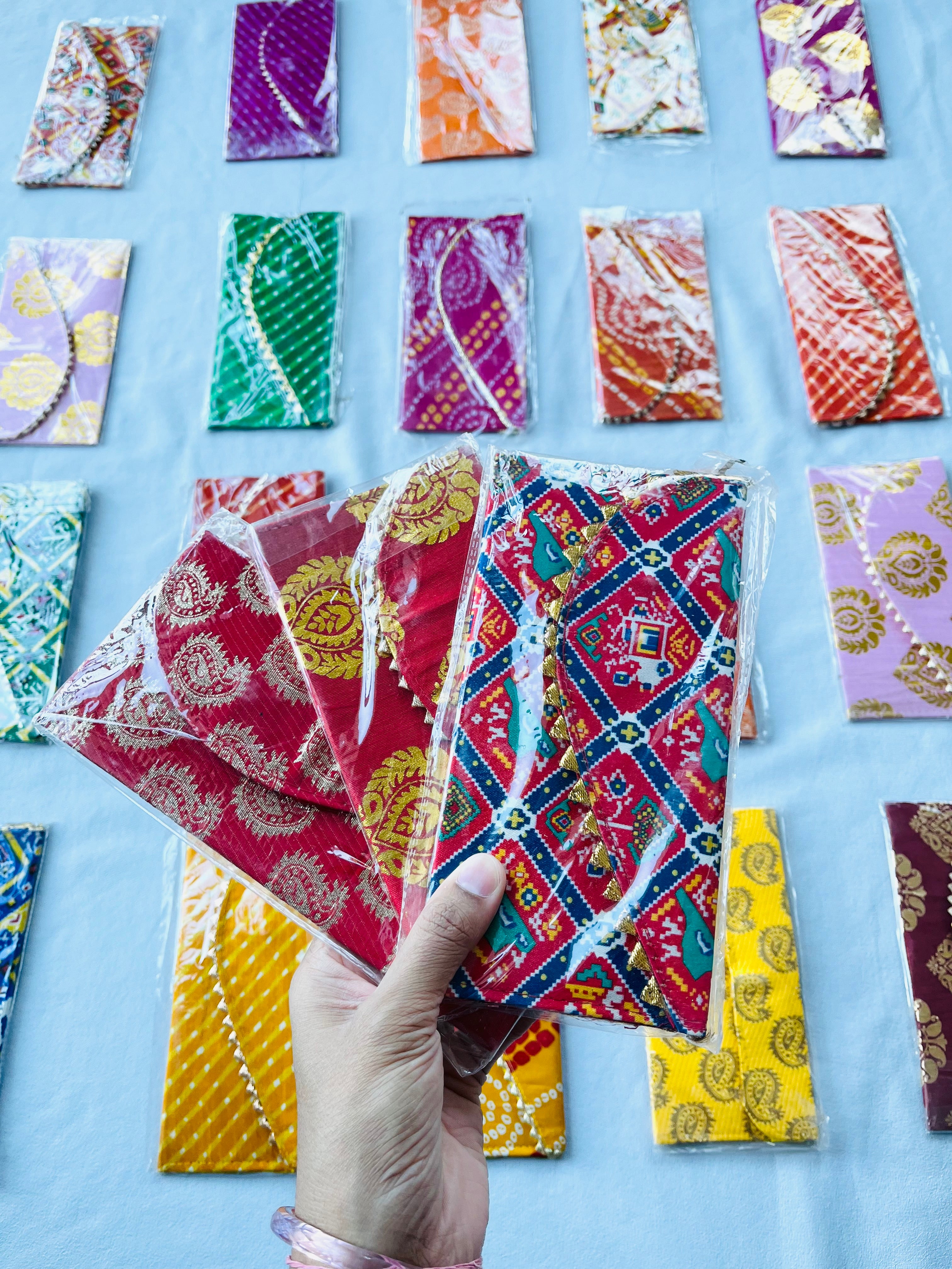 Traditional print Fabric Cash Envelopes