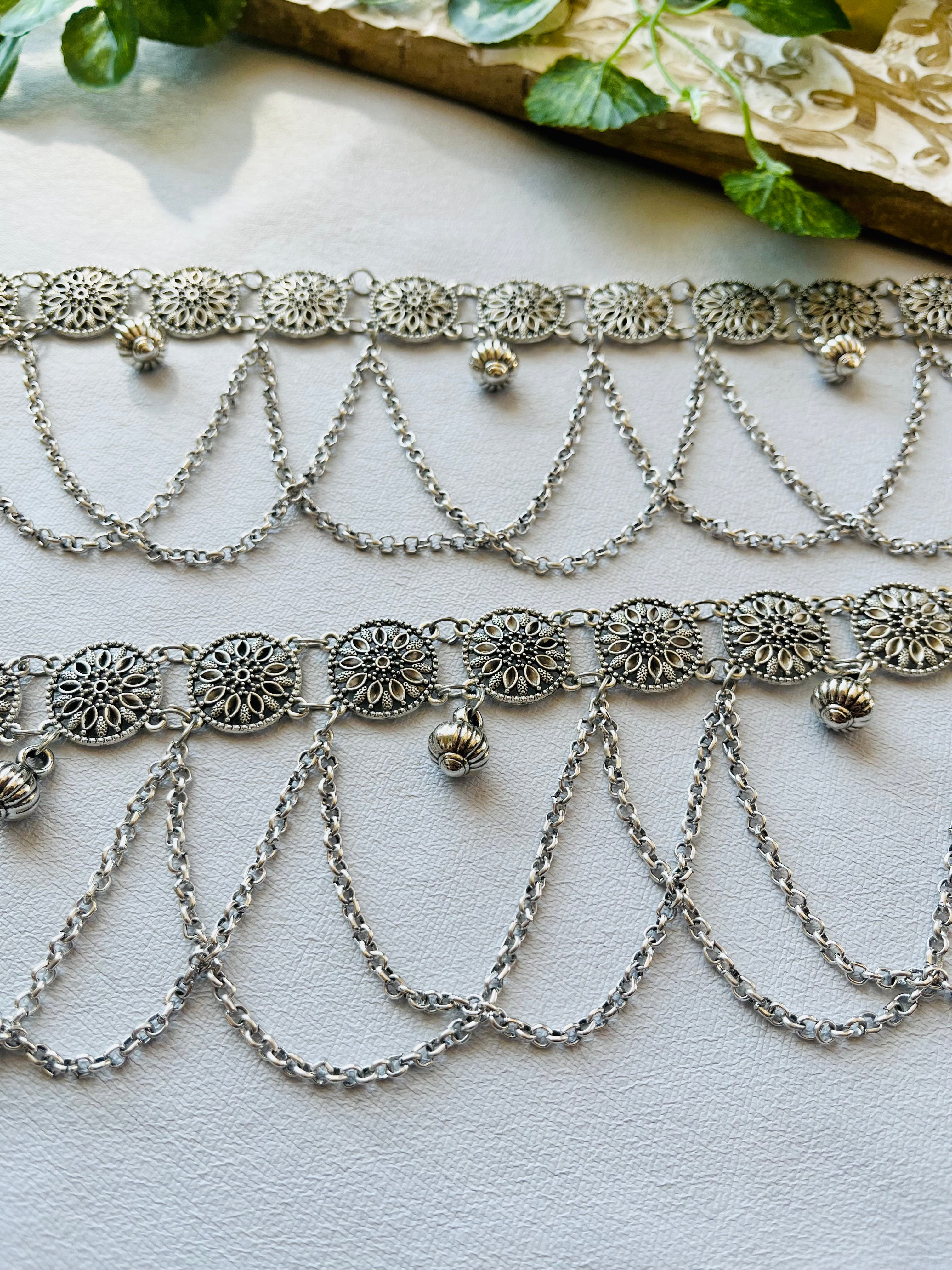 Oxidised waist belt