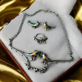 German silver Chidiya necklace set
