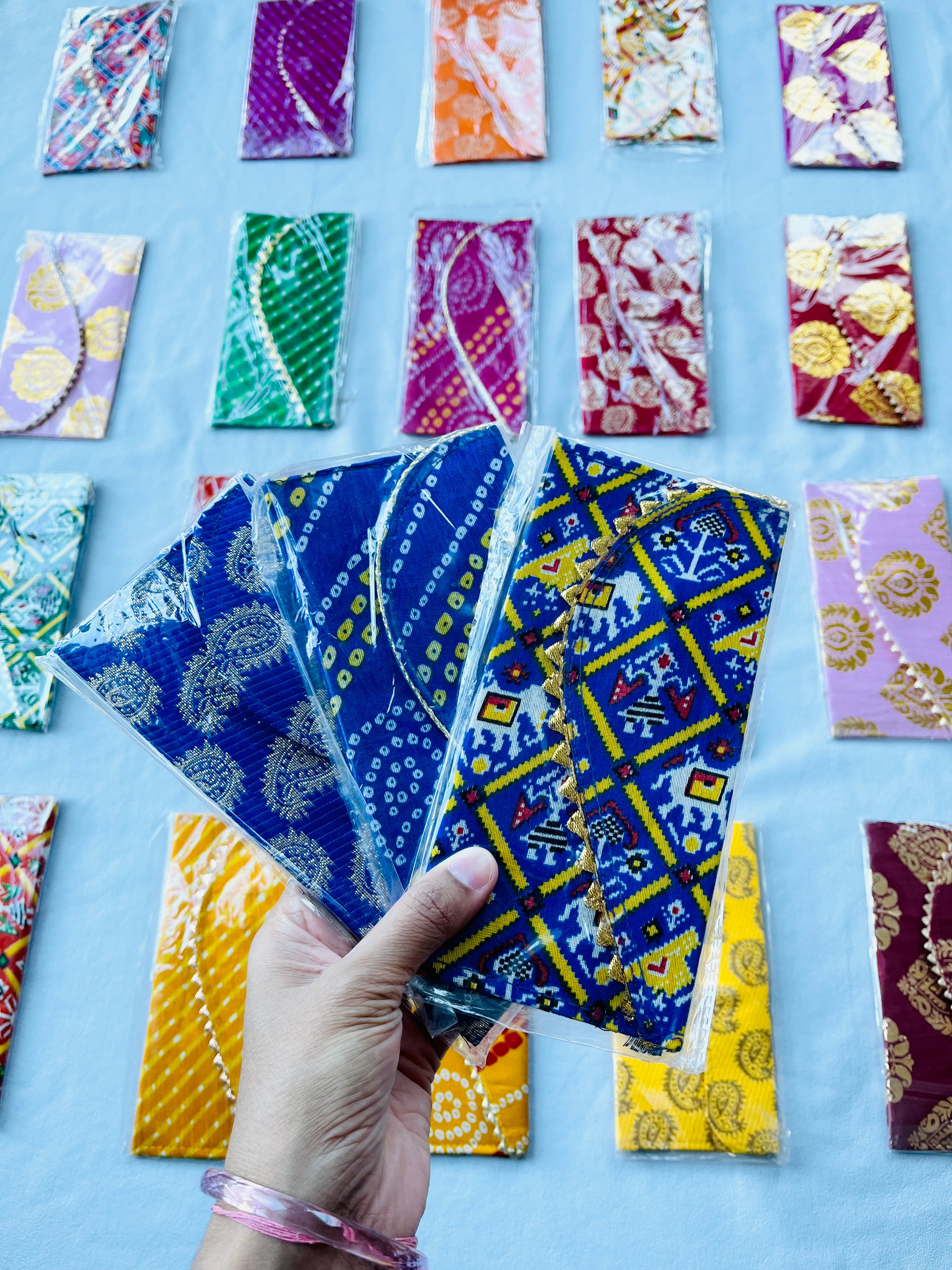 Traditional print Fabric Cash Envelopes
