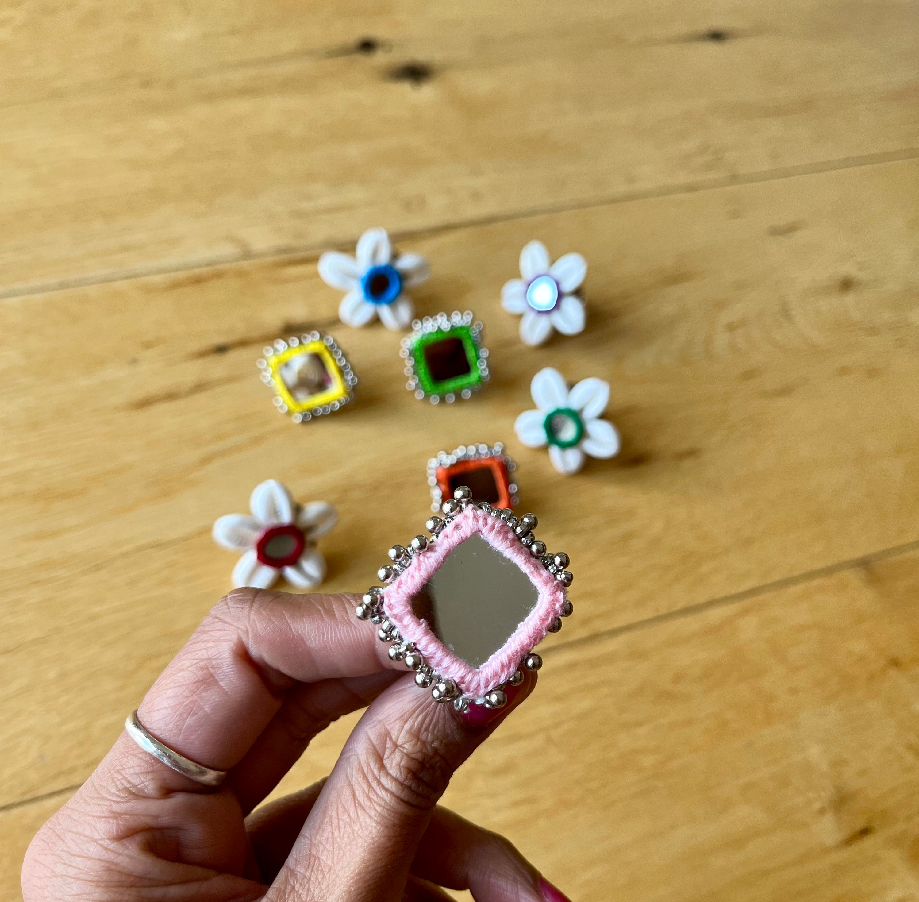 Pink Mirror ring