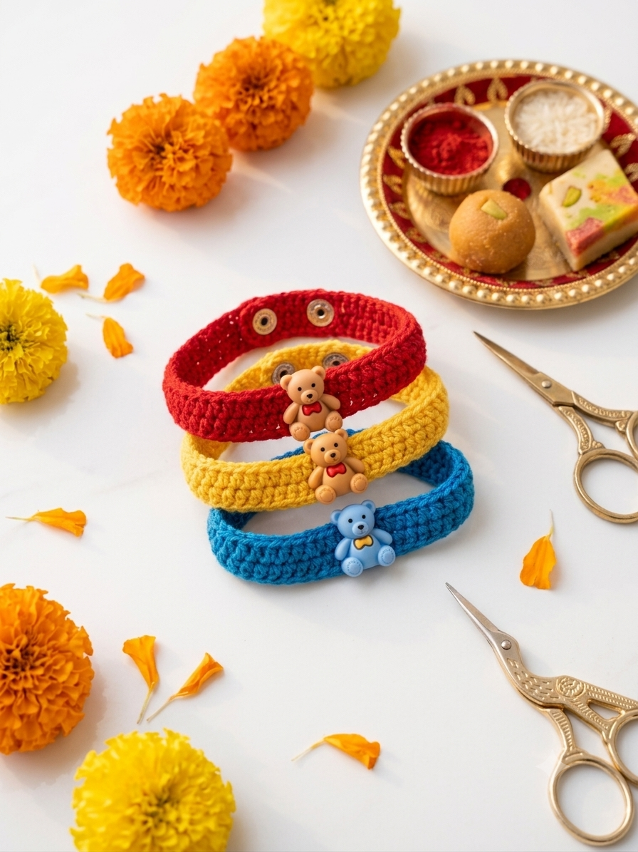 Baby crochet rakhi
