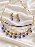 Premium Pachi Kundan 3-Layer Necklace Set