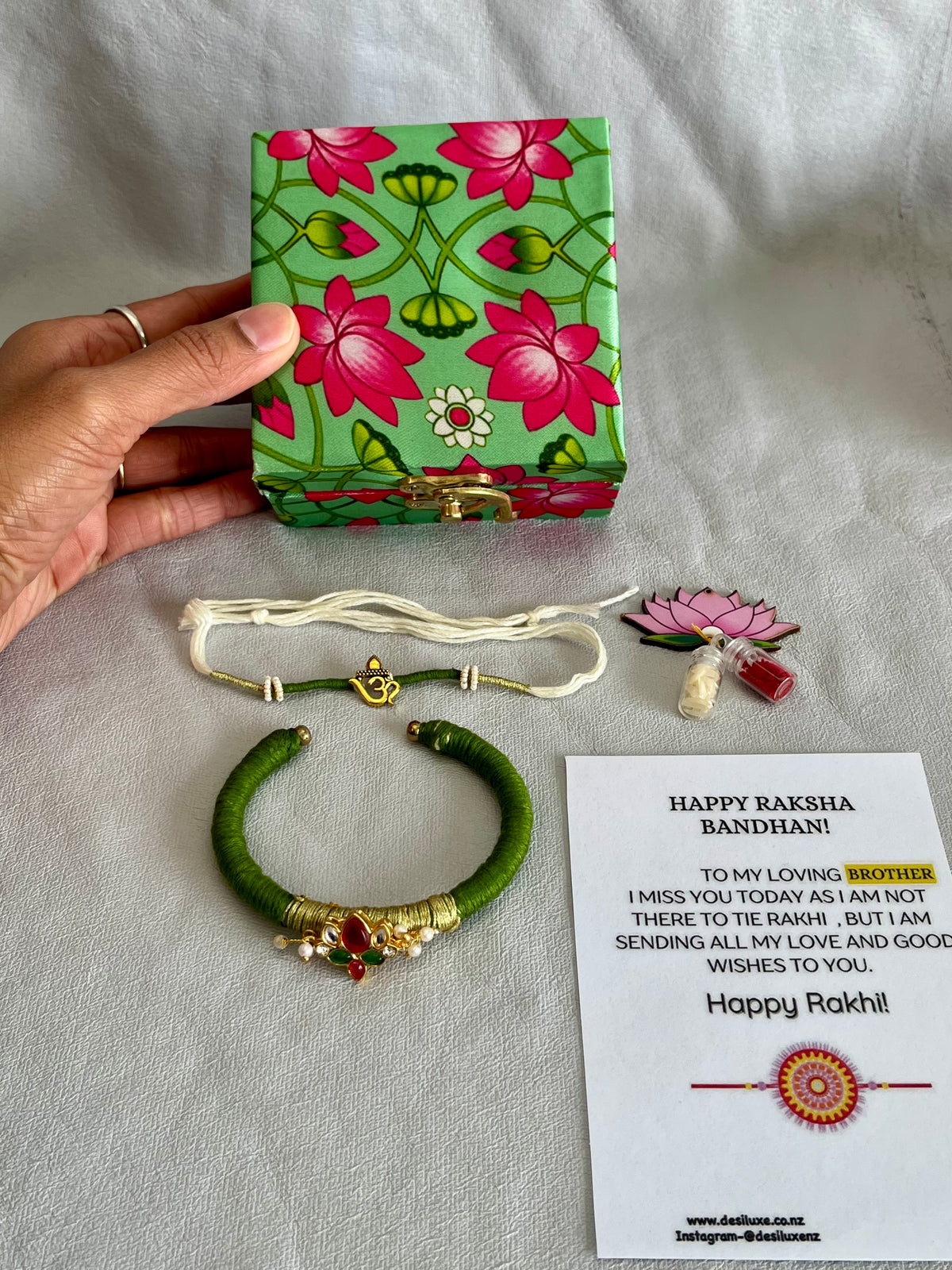 Lotus Rakhi hamper