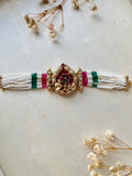 Pearl Multi-Strand Bracelet | Meenakari Rakhi NZ-Magenta