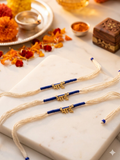 Single blue bhai rakhi—Desi Luxe NZ