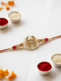 Designer Beaded Rakhi with Crystals