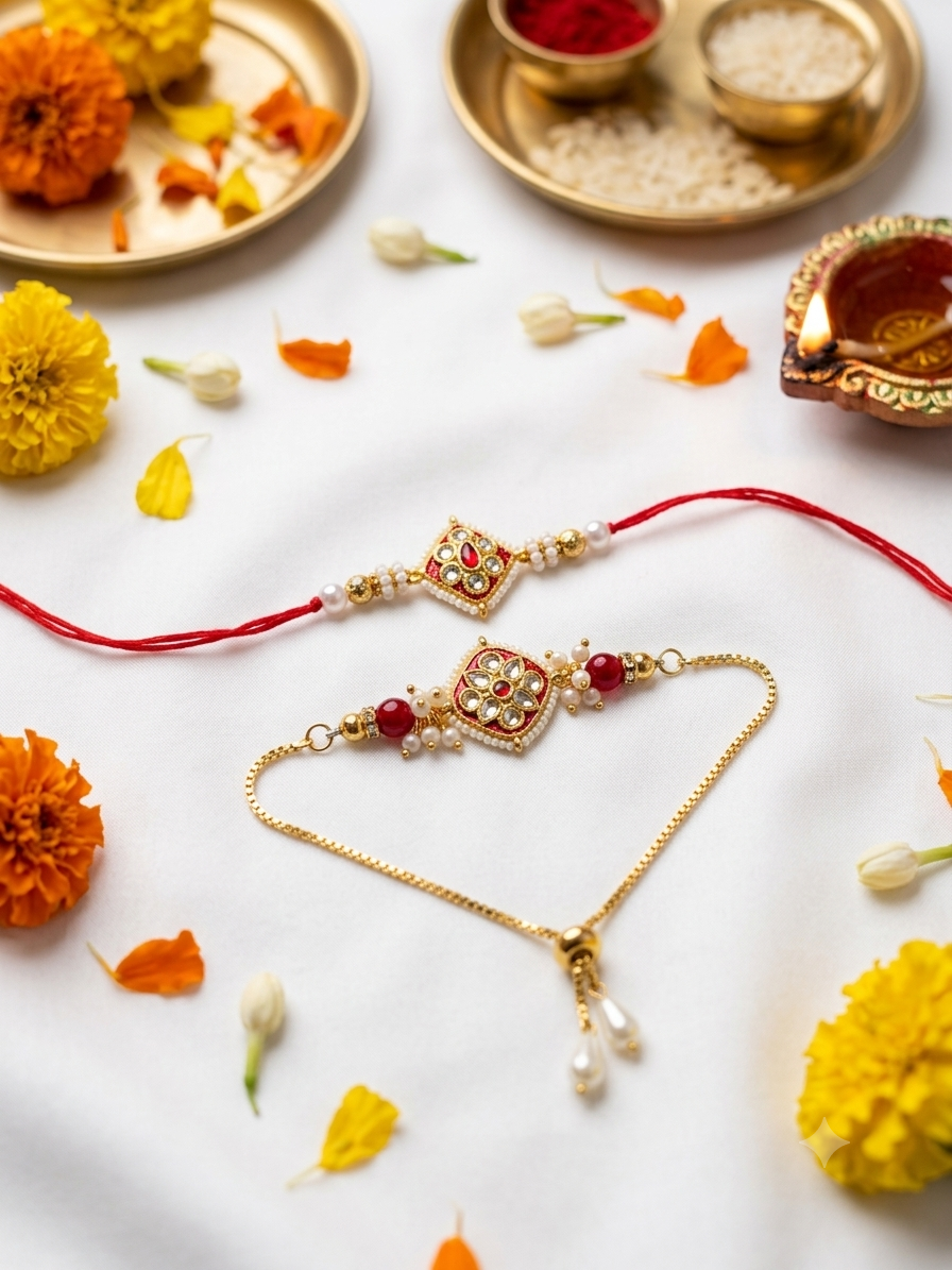 Red couple rakhi