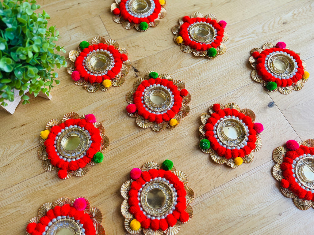 Pom Pom and Gotta flower Tlight holders