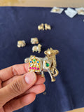 Kamdhenu cow ring — pachi kundan Dual tone