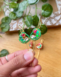 Indian Parrot kundan needle earcuff—Desi Luxe NZ