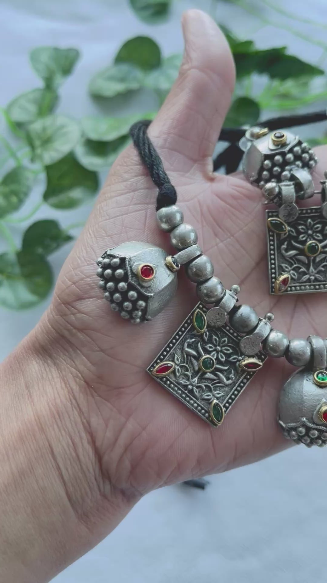 German silver tribal necklace set