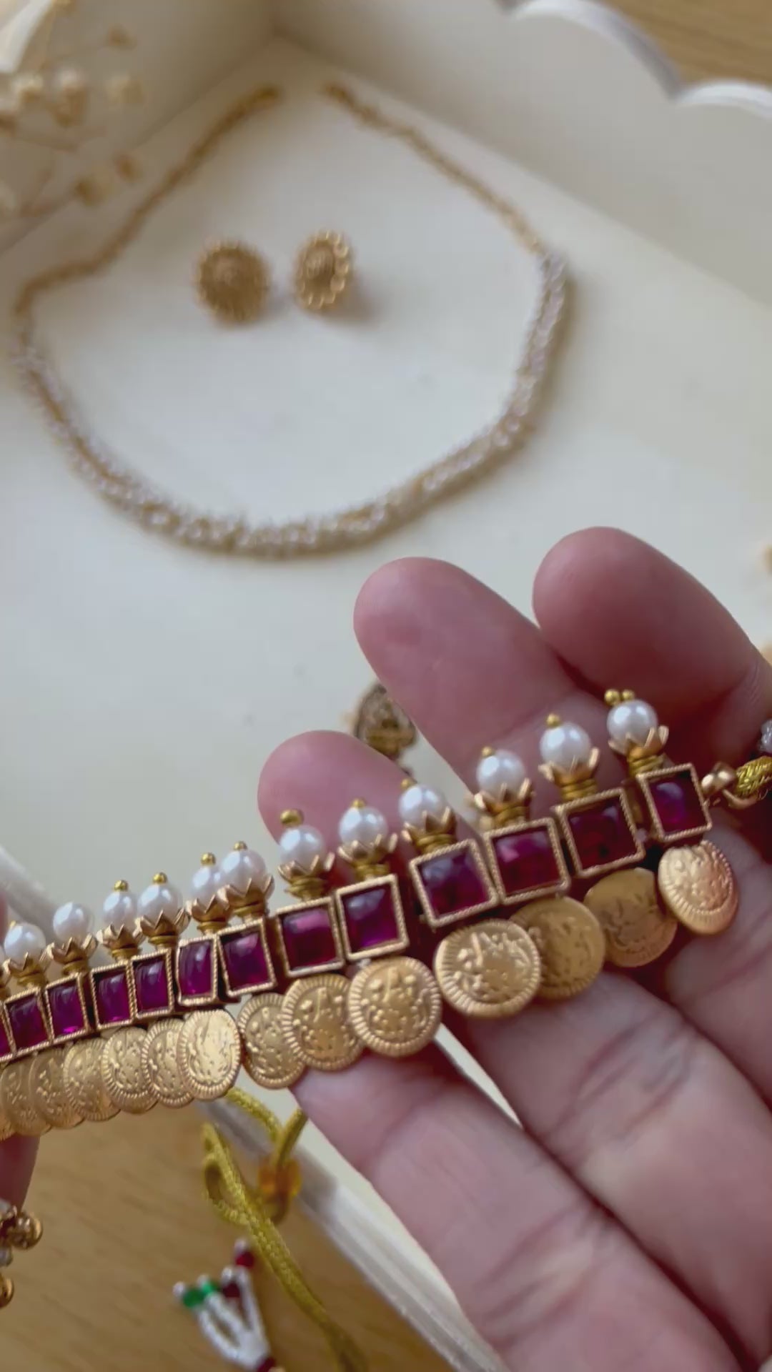 Antique Polish Kundan and Coin necklace set