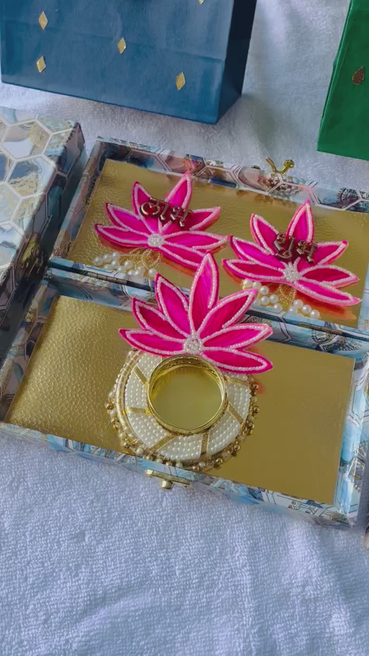 Lotus Shubh Labh and Tlight gift set