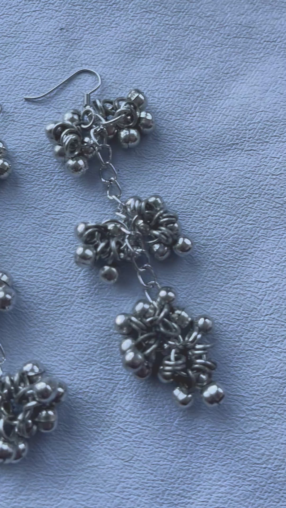 Oxidised ghunghroo hasli set